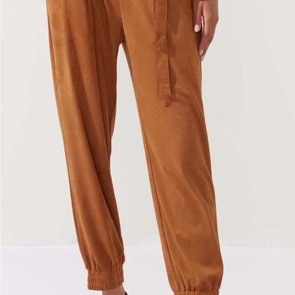 Francesca's Collections Pants - Francesca’s Faux Suede Women's Tan Joggers Size M NWT